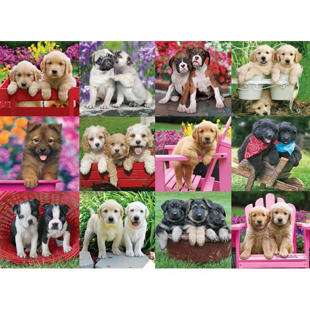 Rompecabezas Ravensburger Puppy Pals de 500 piezas para adultos