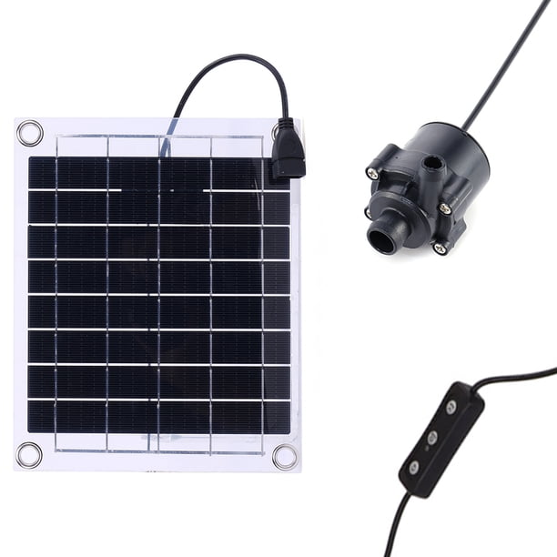 Likrtyny Kits Jardín Con Bomba Tanque Peces Acuario Con Panel Solar 12V 10W