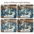 thumbnail image 7 of ODIKA 8'x10' Ultra-Soft Area Rug, Navy Long Ocean Inspired Gradient Accessories Racetrack Hallway None Washable, Bare feet friendly, Silk-Touch for Bedroom, Under Sectional, 7 of 7