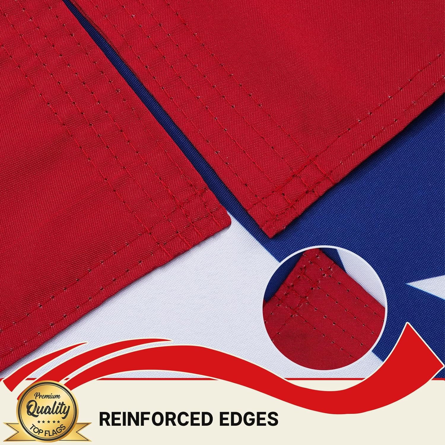 TOPFLAGS Alabama Flag Double Sided 3x5 AL State Outdoor Flag Sewn Stripes 3 ply Heavy Duty for Outdoor, Vivid Color Fade-resistant