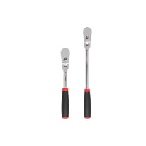 TEKTON 1/2 Inch Drive Flex Head Non-Quick-Release Comfort Grip Ratchet Set, 2-Piece (10-1/2, 14 in.) | SRH92202