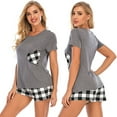 thumbnail image 2 of Spdoo Women's Shorts Pajama Set Short Sleeve Sleepwear Nightwear Pjs S-XXL, 2 of 7