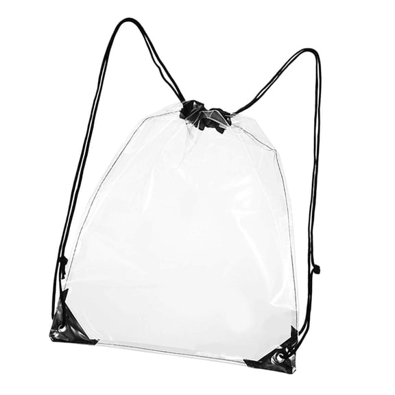 Clear Drawstring Bags,Waterproof Transparents Backpack String Cinchs Bag for Gym,Concerts,Travel,Work Festivals Party