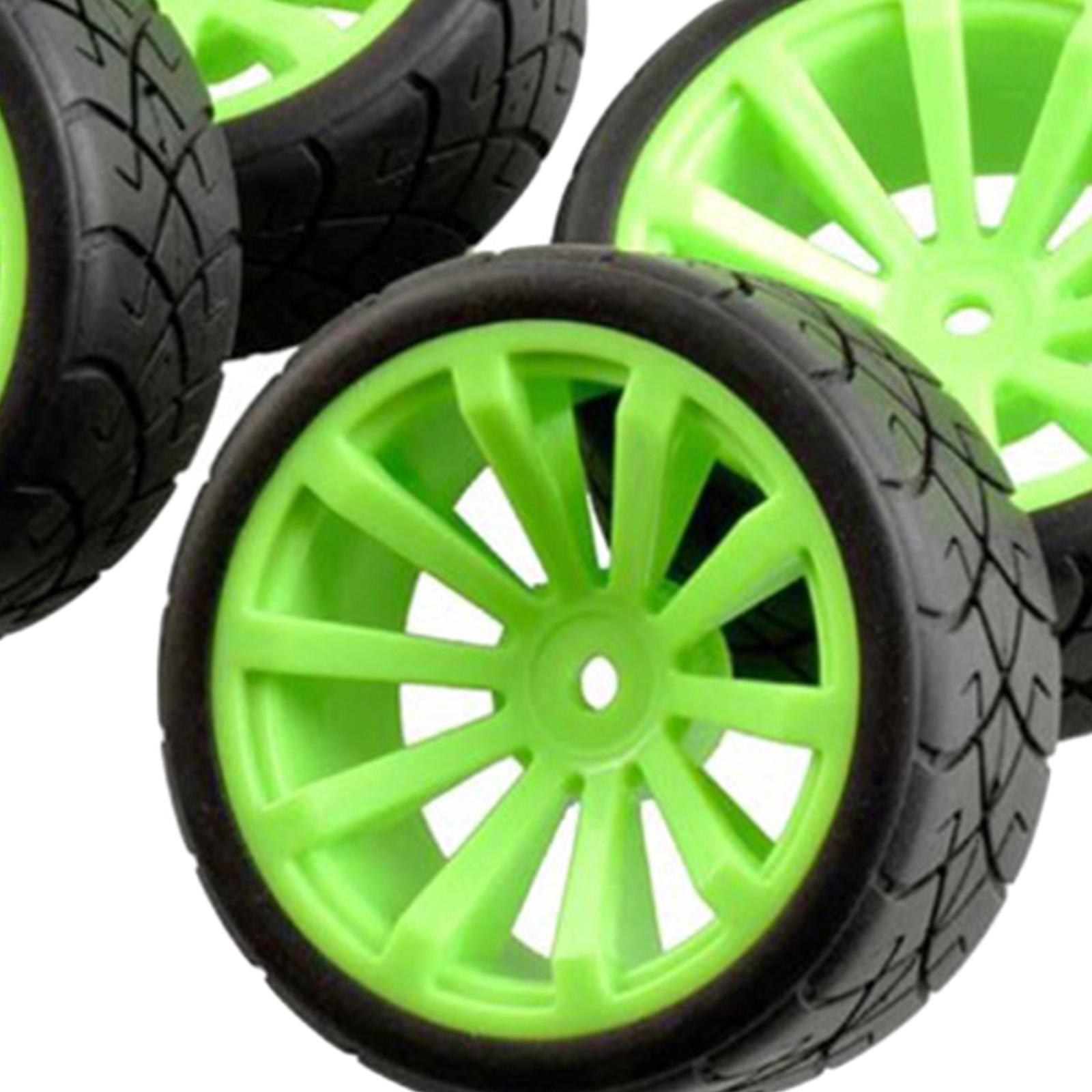 4 Pieces 144001124018124019 for 1:10 Rubber Tire RC Car , Green - image 5 of 7