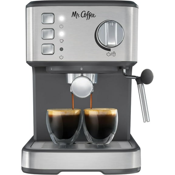 Compact Espresso Maker, Espresso Machine With Steam Wand, 15-Bar Pump Automatic Espresso Machine