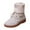 White, variant on Black White Knitted Fold Over Ankle Boots for Women Lace up Casual Splice Fall Winter Flat Short Booties
