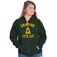 thumbnail image 3 of Camping Its Lit Pun Outdoors Nature Zip Up Hoodie Men's Women's Brisco Brands 2X, 3 of 6