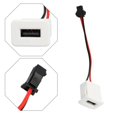 thumbnail image 2 of USB Female Power USB Charging Port Connector with Cable Terminals Charger Socket White, 2 of 9