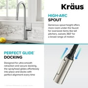 Kraus OlettoTall Modern Single-HandleTouch Kitchen Sink Faucet with Pull Down Sprayer in Spot Free Stainless Steel