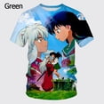 thumbnail image 2 of Verano Nueva Manga 2023 Corto anime inuyasha 3d Camiseta Impresión Moda Cuello Redondo casual top, 2 of 3