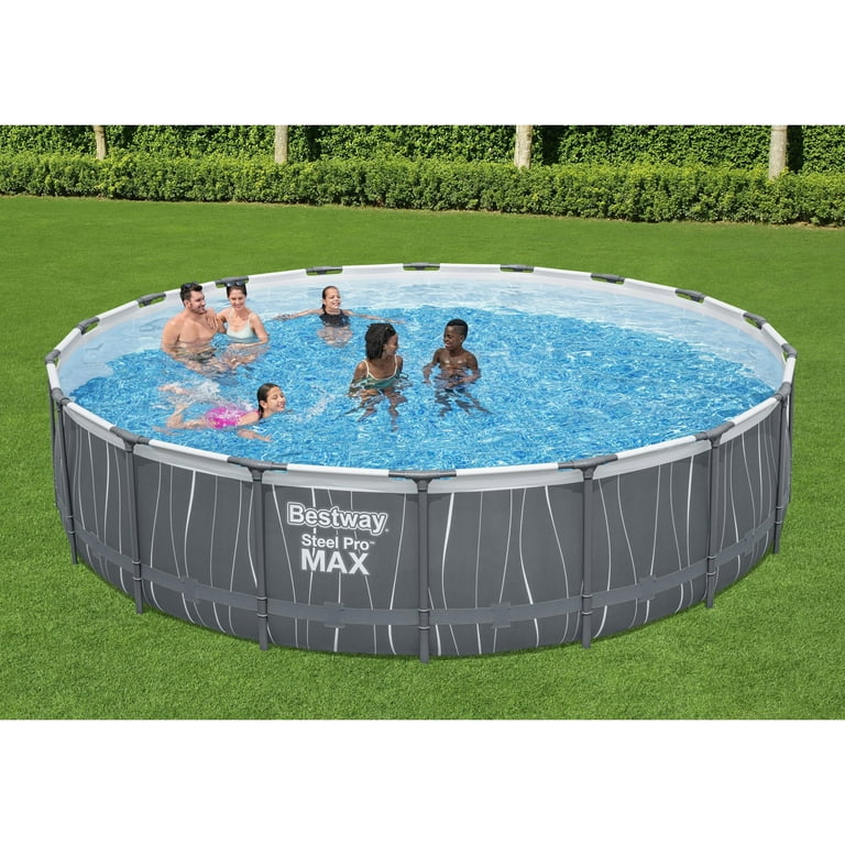 Bestway Steel Pro MAX 18'x48" Round Above Ground Pool w/LED Light & Remote