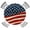 American Flag, variant on 4th of July Round Fitted Tablecloth with Elastic Red White and Blue Star Strips Independence Day Tablecloths American Flag Table Cover for Kitchen Dinner Memorial Day Party Fits Tables up to 36"- 44"