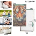 thumbnail image 6 of SKYSONIC Towels Set of 2 Jungle Tiger Portrait Print for Bathroom Kitchen Travel 16×28 inch, Cotton Bath Towels Lightweight Quickdry for Bathroom Ktichen Travel SPA Gym, 6 of 7