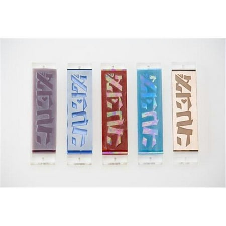 Judaica Kingdom SF-MZ-3046-4 Handmade Glass & Stained Glass Mezuzahs - Ahava Mezuzah Aqua Iridescent