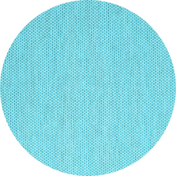 Ahgly Company Indoor Round Abstract Light Blue Contemporary Area Rugs, 4' Round