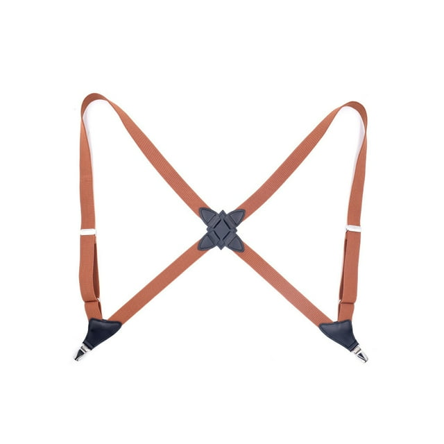 Xingzhi Polyester Men Women Brace Replacement Easy Matching Universal Adults Portable Elastic Back Braces with 2 Clips Brown