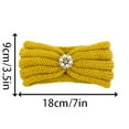 thumbnail image 3 of Toddler Headbands Winter Girls Soft Knitted Headband Stretchy Lined Ear Warmer Head Wrap Elastic Bandana Cozy Warm Cold Weather Accessory for Toddler Kids Girl Headbands Yellow One Size, 3 of 4