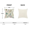 thumbnail image 5 of Spring Pillow Covers 16 x 16 Inch Set of 2 Vintage Sage Green Teal Wild Flowers Decor Throw Pillows Leaves Plant Outdoor Farmhouse Decorative Cushion Cases for Couch Bed Sofa Decoration, 5 of 6