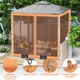 thumbnail image 4 of Topchances Gazebo Universal Replacement Mosquito Netting, 10' x 10' Outdoor Canopy Mesh Netting Screen 4-Panel Sidewall Curtains with Zipper and Sandbags (Khaki), 4 of 6