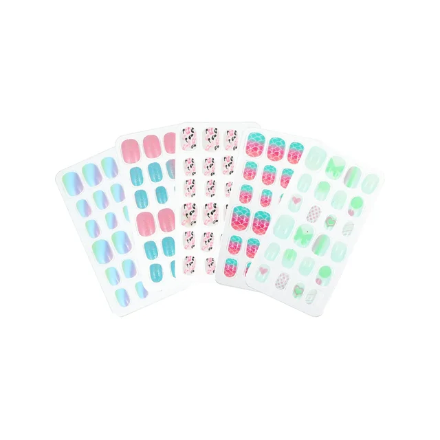 5 cajas/120 Uds diseño de Arte de uñas dibujos animados falsos decorativos puntas de uñas postizas desmontables uñas postizas para niños mujeres hogar