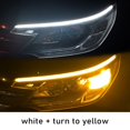 thumbnail image 1 of 2pcs LED DRL Coche Luz De Circulación Diurna Flexible Impermeable Tira Auto Faros Blancos Señal De Giro Amarillo Luces De Flujo De Freno 12V huangjie unisex, 1 of 2