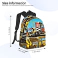 thumbnail image 4 of Daiia Different Construction Site Vehicles School Backpack for Men Women, Unisex Large Waterproof Bookbag Schoolbag Casual Daypack for High School/College/Teens/Travel/Work Black, 4 of 8