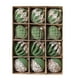 thumbnail image 1 of Árbol de Navidad Luces 12Pc 6cm Pintado a Mano Flocado Hueco-Fuera Set de Bolas de Navidad, Formas Variadas, 1 of 7