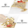 thumbnail image 6 of OUNONA 1Pc Retro Golden Brooch Elk Shape Christmas Corsage Alloy Party Decor, 6 of 8