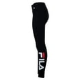thumbnail image 4 of Fila Womens Tanya Logo Fitness Athletic Leggings Black S, 4 of 5