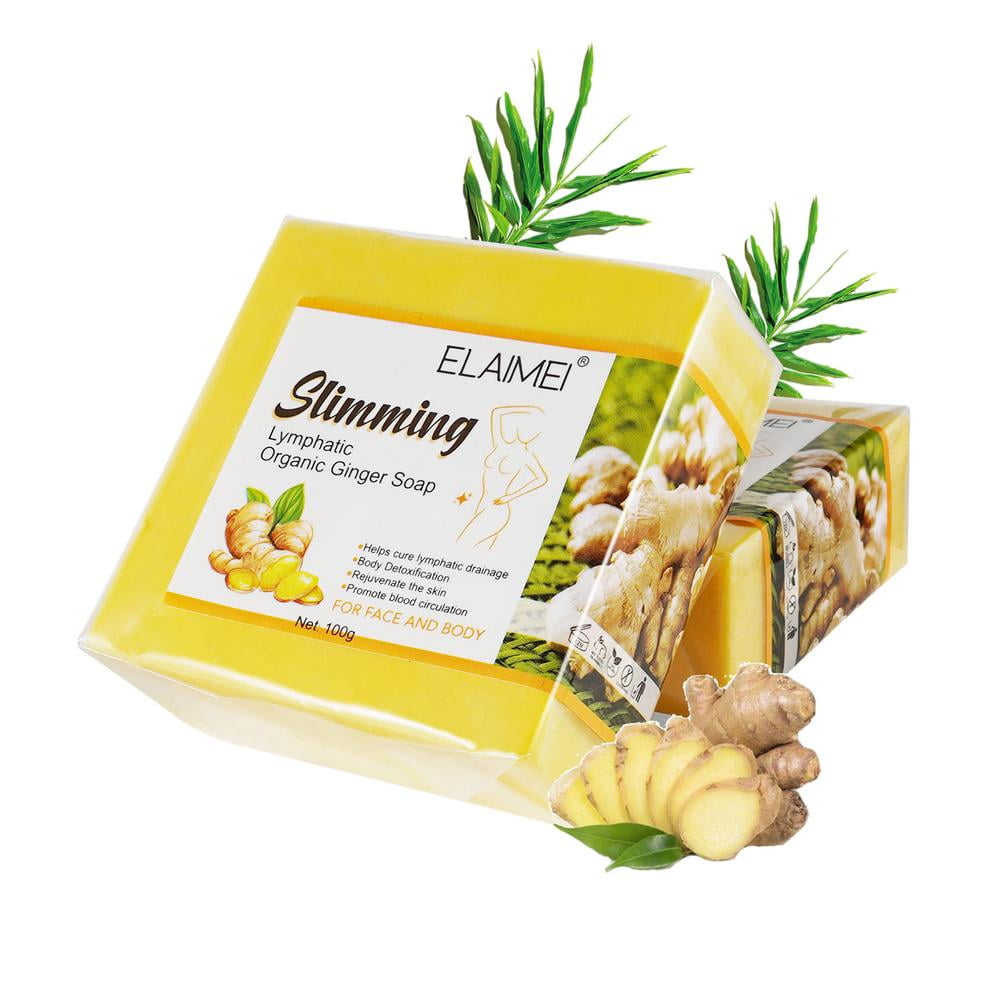 Julam Ginger Bar Soap Natural Turmeric Slimming Bar Soap Weight Loss