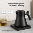 thumbnail image 3 of Fellow Corvo EKG Pro Electric Tea Kettle - Electric Tea Pot - Quick Heating Electric Kettles for Boiling Water - Temperature Control & Built-In Brew Timer - Stone Blue with Walnut Handle - 0.9 Liter, 3 of 6