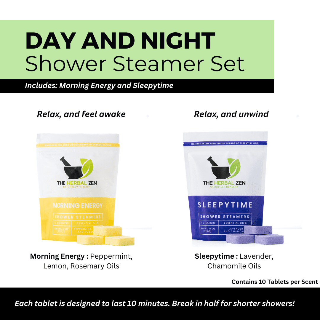 Day and Night Aromatherapy Shower Steamers Gift Set - Shower Bombs Made in the USA - Relaxation Gift for Women - Lavender Shower Steamers for Women - Eucalytus Shower Steamer - Self Care Gift