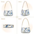 thumbnail image 2 of Womens Chain Shoulder Bag Abstract Bird on Flowers Classic Tote Handbags Fashion Clutch Hobo Purse with Zipper for Travel Casual, 2 of 7