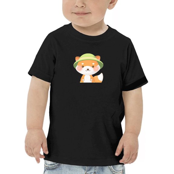 Cute Shiba Inu Wearing Hat T-Shirt Toddler -Image by Shutterstock, 2 Toddler