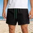 thumbnail image 2 of XAOFW Men's Board Shorts Color Blocking Lightweight Beachwear Shorts With Back Pocket For Summer Water Sports Soft Bottoms L, 2 of 4