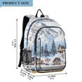 thumbnail image 2 of FORMRS Unisex School Backpack 17" Student Travel Bag with Laptop Compartment, Winter Village, 2 of 7