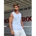 thumbnail image 4 of COOFANDY Waffle Knit Tank for Men Summer Sleeveless Shirt Stretch Textured Basic Tee Shirt Wide Sleeve, 4 of 6