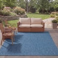 thumbnail image 4 of Safavieh Courtyard Mitre Geometric Indoor/Outdoor Area Rug, Navy, 5'3" x 5'3" Square, 4 of 15