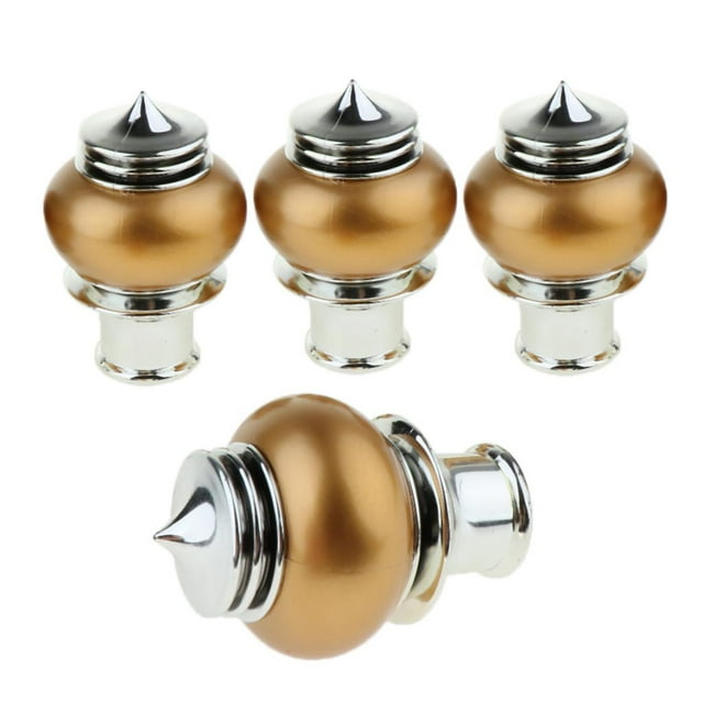Paquete de 4 extremos de barra de cortina, extremos decorativos para barra de cortina de ventana Estilo Oro Brillante_2