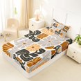 thumbnail image 4 of Homewish Gray Brown Boho Twin Sheets,Vintage Daisy Floral Bedding,3 Pieces,1 Fitted Sheet and 1 Pillowcase, 4 of 6