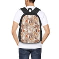 thumbnail image 4 of Fotbe Woodland Animals in Neutral Tones Pattern Student Backpack –School backpack Large Capacity Durable and Ergonomic Backpack with Laptop Compartment and Multiple Pockets, 4 of 6