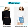 thumbnail image 6 of Women No Show Stretch Belt Invisible Elastic Web Strap Belt with Flat Buckle for Jeans Pants Dresses, 6 of 7