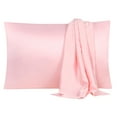 thumbnail image 1 of Unique Bargains Luxury Satin Pillowcase Cool Silk Pillow Case Cover 2pcs, 1 of 9