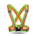 thumbnail image 1 of YSX Gilet de Sécurité Réglable Réfléchissant Haute Visibilité Veste à Rayures Vert Fluorescent orange, 1 of 5