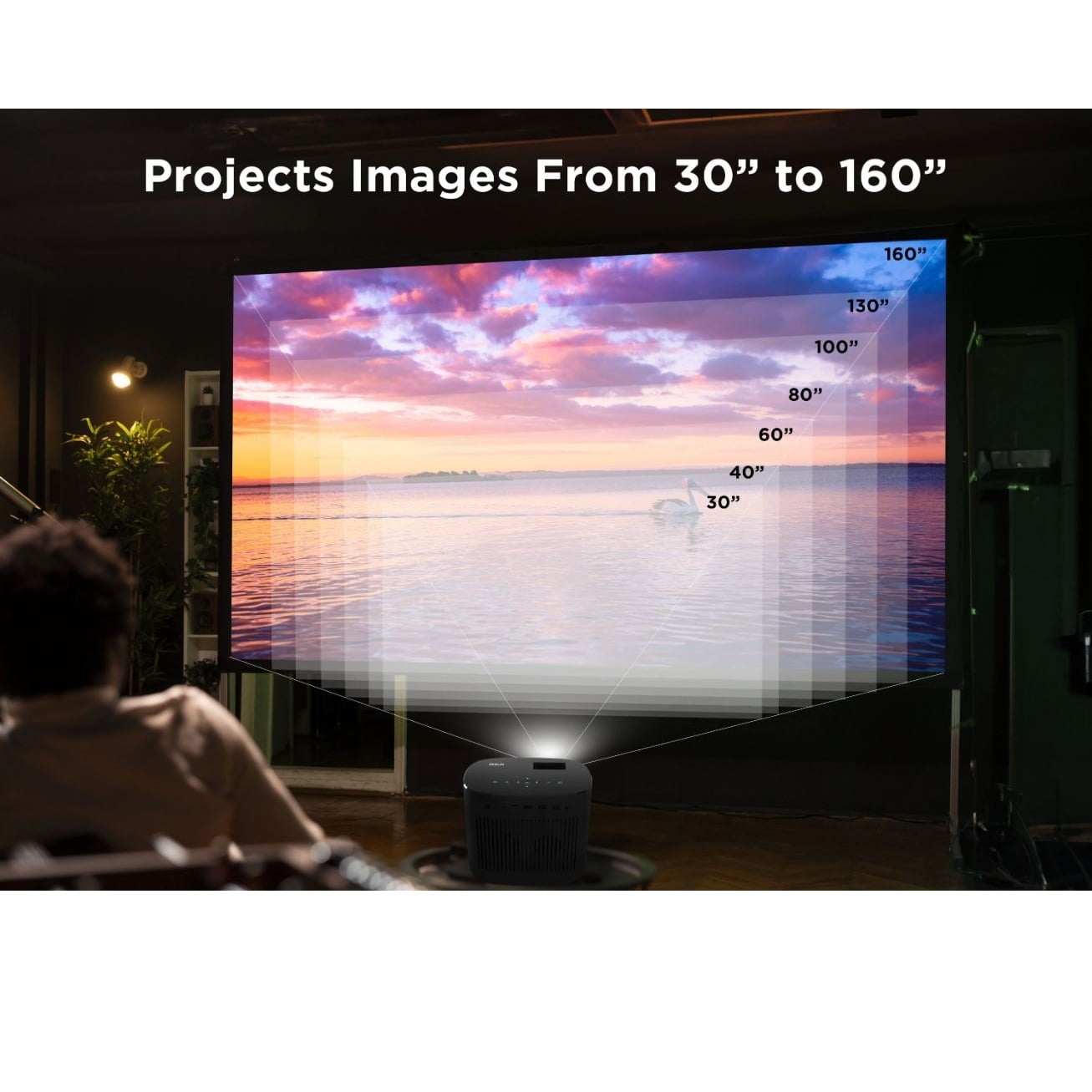Restored RCA 720P Home Theater Projector 1280 x 720, 4" LCD technology, 120 lumens, 32" to 120" (Diagonal) RPJ181-BLACK (Refurbished)