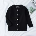 thumbnail image 3 of Kiijoy Toddler Girls Casual Sweater Coat Solid Color Fall Knit Button Cardigan, Sizes 2-3, 3 of 3