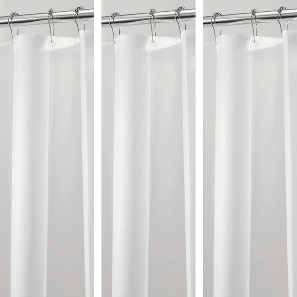 mDesign PEVA Shower Curtain Liner - 96" x 72" Deluxe Water/Odor ...