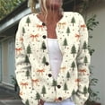 thumbnail image 1 of Plus Size Women's 2025 Christmas Sweater Funny Xmas Open Front Button Down Cardigan Long Sleeves Knitted Coat For Fall Winter, 1 of 6