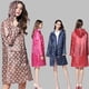 thumbnail image 2 of Chubasquero de lunares de moda para mujer, delgado, transpirable, largo, poncho de lluvia A3 (9127 Button - Pink Polka Dot One Size), 2 of 4