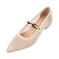 thumbnail image 3 of YOUYEDIAN Flat Shoes for Women Dress Non Slip Slip on Mary Jane Shoes Spring Fall Work Walking Shoes Trendy Closed Toe Orthopedic Shoes (Beige), 3 of 5